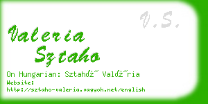 valeria sztaho business card